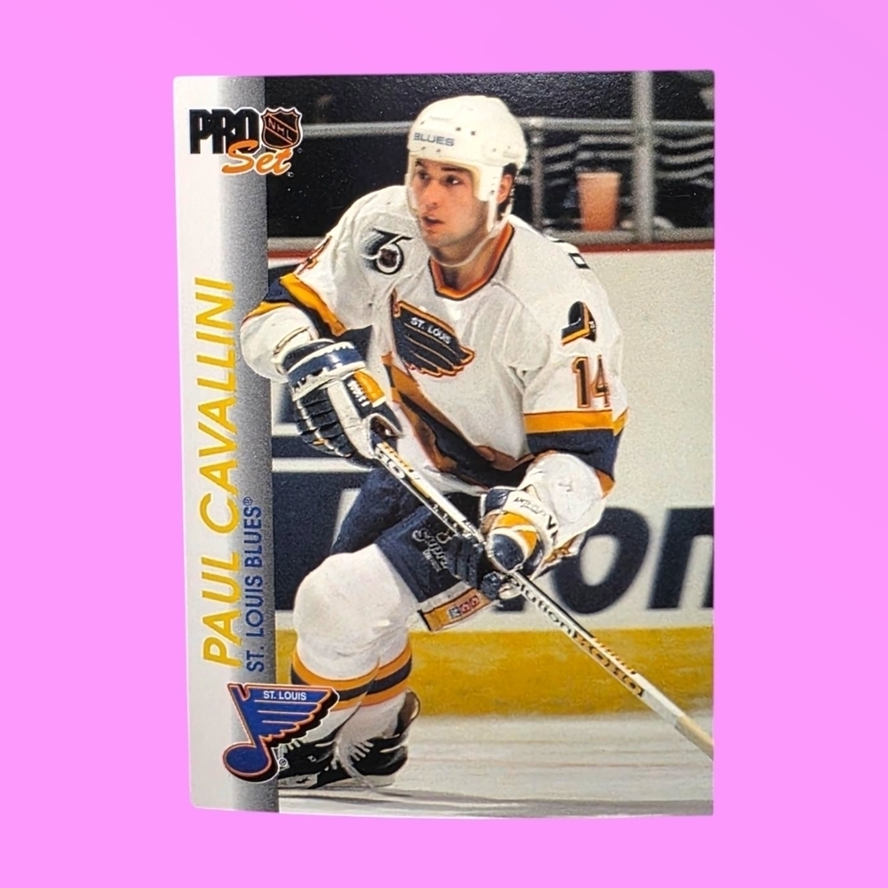 NHL 1992 Paul Cavallini St. Louis Blues #159 Pro Set Hockey Card